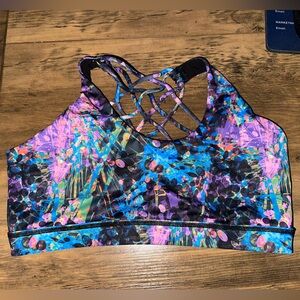 Colorful Strappy Sports Bra